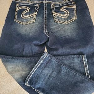 Silver capris size 16